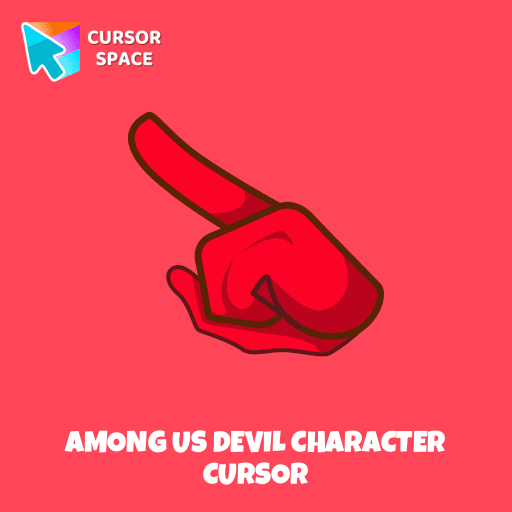 Among Us Devil Character cursor